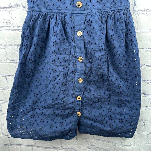Japna Kids Navy Blue Eyelet Dress - Size 8 - - Picture 3 of 11